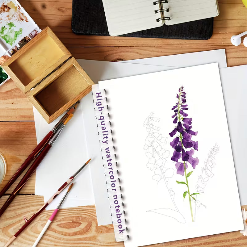 A5 Spiral Watercolor Sketchbook – Thick Paper Drawing Book