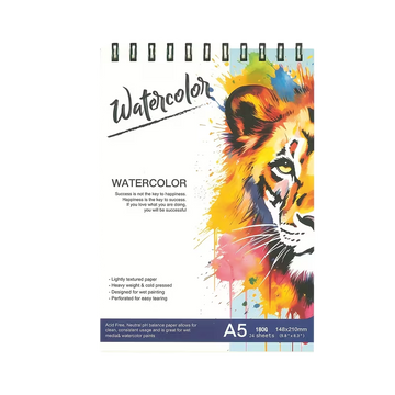 A5 Spiral Watercolor Sketchbook – Thick Paper Drawing Book
